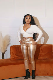 Paint It On Pants Gold